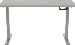 euroseats Crank Zit-sta-bureau Rechthoekig Oxyd Beton T-Voet 1.800 (B) x 800 (D) x 1.190 (H) mm Metaal