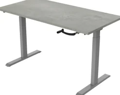 euroseats Crank Zit-sta-bureau Rechthoekig Oxyd Beton T-Voet 1.800 (B) x 800 (D) x 1.190 (H) mm Metaal