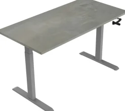 euroseats Crank Zit-sta-bureau Rechthoekig Oxyd Beton T-Voet 1.800 (B) x 800 (D) x 1.190 (H) mm Metaal