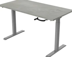 euroseats Crank Zit-sta-bureau Rechthoekig Oxyd Beton T-Voet 1.400 (B) x 800 (D) x 1.190 (H) mm Metaal