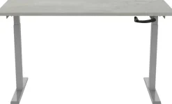 euroseats Crank Zit-sta-bureau Rechthoekig Oxyd Beton T-Voet 1.400 (B) x 800 (D) x 1.190 (H) mm Metaal
