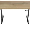 euroseats Crank Zit-sta-bureau Rechthoekig Logan Eiken T-Voet 1.800 (B) x 800 (D) x 1.190 (H) mm Metaal