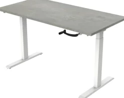 euroseats Crank Zit-sta-bureau Rechthoekig Oxyd Beton T-Voet 1.600 (B) x 800 (D) x 1.190 (H) mm Metaal