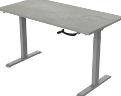 euroseats Crank Zit-sta-bureau Rechthoekig Oxyd Beton T-Voet 1.600 (B) x 800 (D) x 1.190 (H) mm Metaal