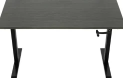 euroseats Crank Zit-sta-bureau Rechthoekig Logan Eiken T-Voet 1.400 (B) x 800 (D) x 1.190 (H) mm Metaal