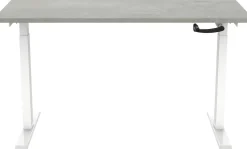 euroseats Crank Zit-sta-bureau Rechthoekig Oxyd Beton T-Voet 1.800 (B) x 800 (D) x 1.190 (H) mm Metaal
