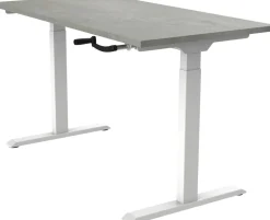 euroseats Crank Zit-sta-bureau Rechthoekig Oxyd Beton T-Voet 1.800 (B) x 800 (D) x 1.190 (H) mm Metaal