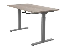euroseats Crank Zit-sta-bureau Rechthoekig Robson Eiken T-Voet 1.400 (B) x 800 (D) x 1.190 (H) mm Metaal