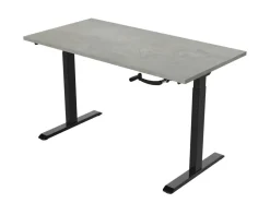 euroseats Crank Zit-sta-bureau Rechthoekig Oxyd Beton T-Voet 1.800 (B) x 800 (D) x 1.190 (H) mm Metaal