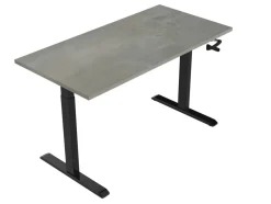 euroseats Crank Zit-sta-bureau Rechthoekig Oxyd Beton T-Voet 1.800 (B) x 800 (D) x 1.190 (H) mm Metaal