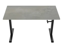 euroseats Crank Zit-sta-bureau Rechthoekig Oxyd Beton T-Voet 1.800 (B) x 800 (D) x 1.190 (H) mm Metaal