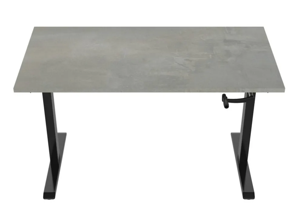 euroseats Crank Zit-sta-bureau Rechthoekig Oxyd Beton T-Voet 1.800 (B) x 800 (D) x 1.190 (H) mm Metaal