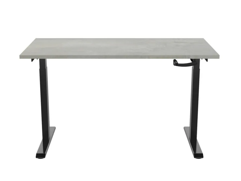 euroseats Crank Zit-sta-bureau Rechthoekig Oxyd Beton T-Voet 1.800 (B) x 800 (D) x 1.190 (H) mm Metaal