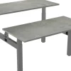 euroseats Dual Bench Zit-sta-bureau Rechthoekig Oxyd Beton H-Frame 1.800 (B) x 800 (D) x 1.305 (H) mm Metaal