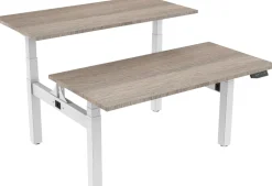 euroseats Dual Bench Zit-sta-bureau Rechthoekig Robson Eiken H-Frame 1.800 (B) x 800 (D) x 1.305 (H) mm Metaal