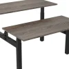 euroseats Dual Bench Zit-sta-bureau Rechthoekig Logan Eiken H-Frame 1.800 (B) x 800 (D) x 1.305 (H) mm Metaal