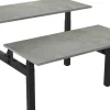 euroseats Dual Bench Zit-sta-bureau Rechthoekig Oxyd Beton H-Frame 1.800 (B) x 800 (D) x 1.305 (H) mm Metaal