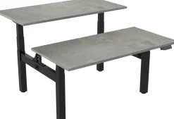 euroseats Dual Bench Zit-sta-bureau Rechthoekig Oxyd Beton H-Frame 1.800 (B) x 800 (D) x 1.305 (H) mm Metaal