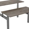euroseats Dual Bench Zit-sta-bureau Rechthoekig Logan Eiken H-Frame 1.800 (B) x 800 (D) x 1.305 (H) mm Metaal