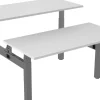euroseats Dual Bench Zit-sta-bureau Rechthoekig H-Frame 1.800 (B) x 800 (D) x 1.305 (H) mm Metaal