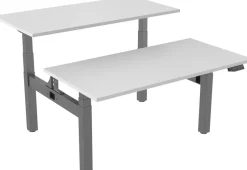 euroseats Dual Bench Zit-sta-bureau Rechthoekig H-Frame 1.800 (B) x 800 (D) x 1.305 (H) mm Metaal