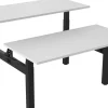 euroseats Dual Bench Zit-sta-bureau Rechthoekig H-Frame 1.800 (B) x 800 (D) x 1.305 (H) mm Metaal