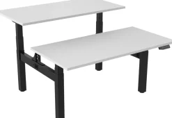 euroseats Dual Bench Zit-sta-bureau Rechthoekig H-Frame 1.800 (B) x 800 (D) x 1.305 (H) mm Metaal