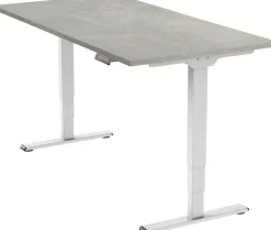euroseats Economy Zit-sta-bureau Rechthoekig Oxyd Beton T-Voet 1.400 (B) x 800 (D) x 1.275 (H) mm Metaal