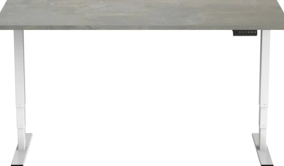 euroseats Economy Zit-sta-bureau Rechthoekig Oxyd Beton T-Voet 1.400 (B) x 800 (D) x 1.275 (H) mm Metaal