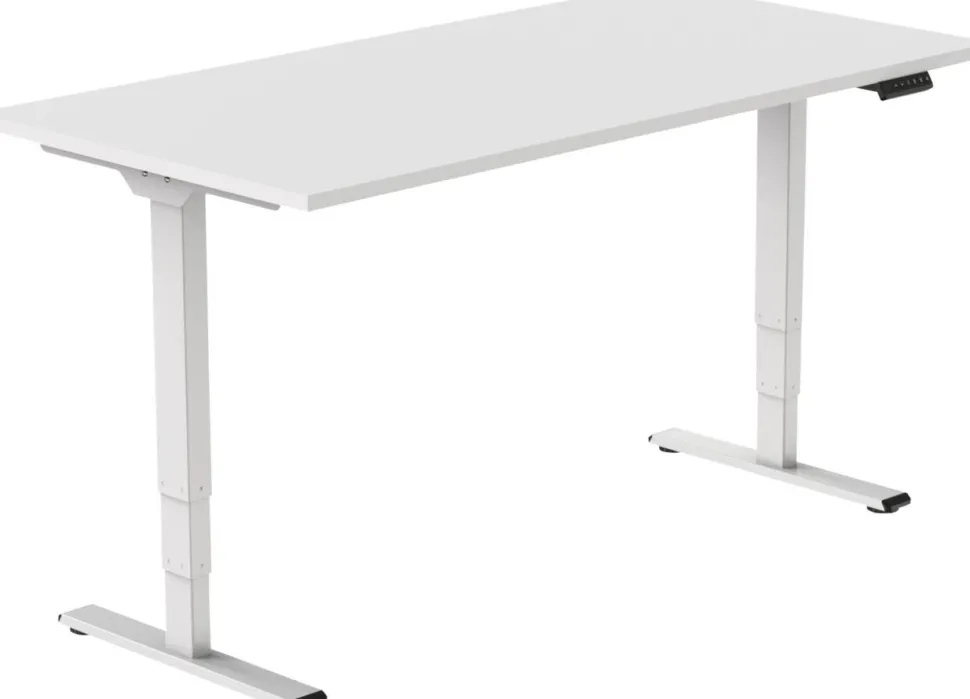 euroseats Economy Zit-sta-bureau Rechthoekig T-Voet 1.600 (B) x 800 (D) x 1.275 (H) mm Metaal