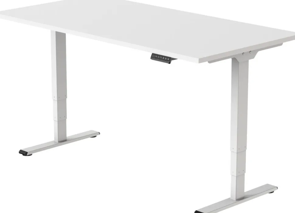 euroseats Economy Zit-sta-bureau Rechthoekig T-Voet 1.600 (B) x 800 (D) x 1.275 (H) mm Metaal