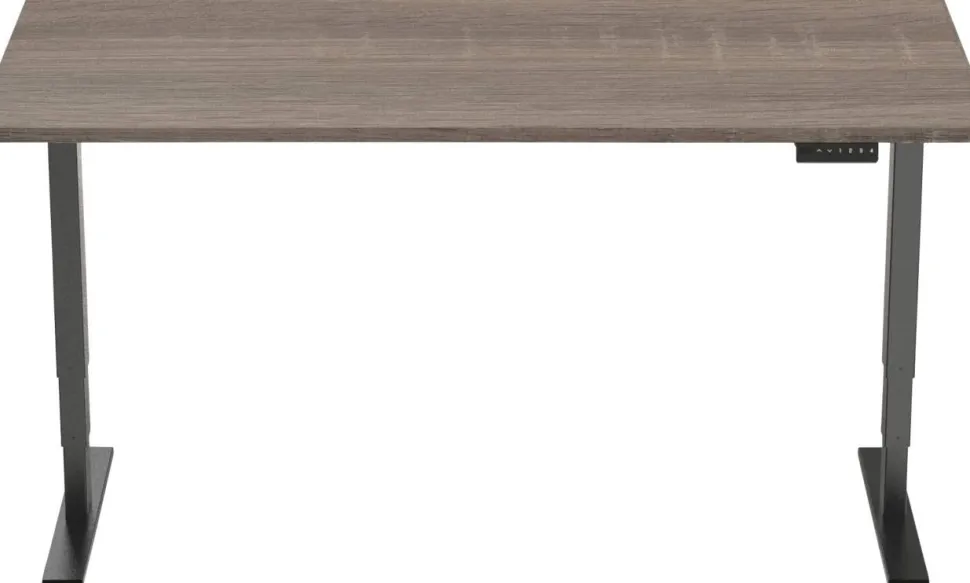 euroseats Economy Zit-sta-bureau Rechthoekig Oxyd Beton T-Voet 1.600 (B) x 800 (D) x 1.275 (H) mm Metaal