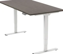 euroseats Economy Zit-sta-bureau Rechthoekig Logan Eiken T-Voet 1.600 (B) x 800 (D) x 1.275 (H) mm Metaal