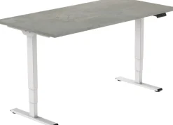 euroseats Economy Zit-sta-bureau Rechthoekig Oxyd Beton T-Voet 1.600 (B) x 800 (D) x 1.275 (H) mm Metaal