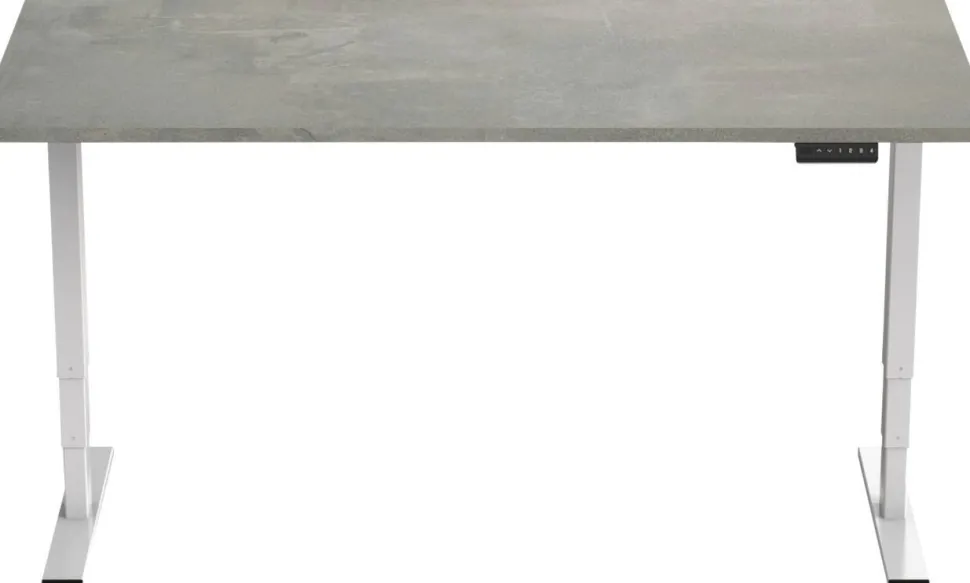euroseats Economy Zit-sta-bureau Rechthoekig Oxyd Beton T-Voet 1.600 (B) x 800 (D) x 1.275 (H) mm Metaal
