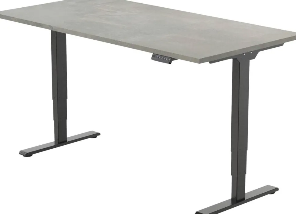 euroseats Economy Zit-sta-bureau Rechthoekig Oxyd Beton T-Voet 1.400 (B) x 800 (D) x 1.275 (H) mm Metaal