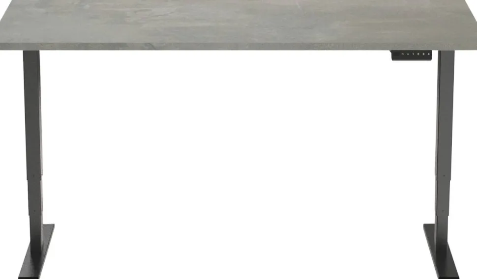 euroseats Economy Zit-sta-bureau Rechthoekig Oxyd Beton T-Voet 1.400 (B) x 800 (D) x 1.275 (H) mm Metaal