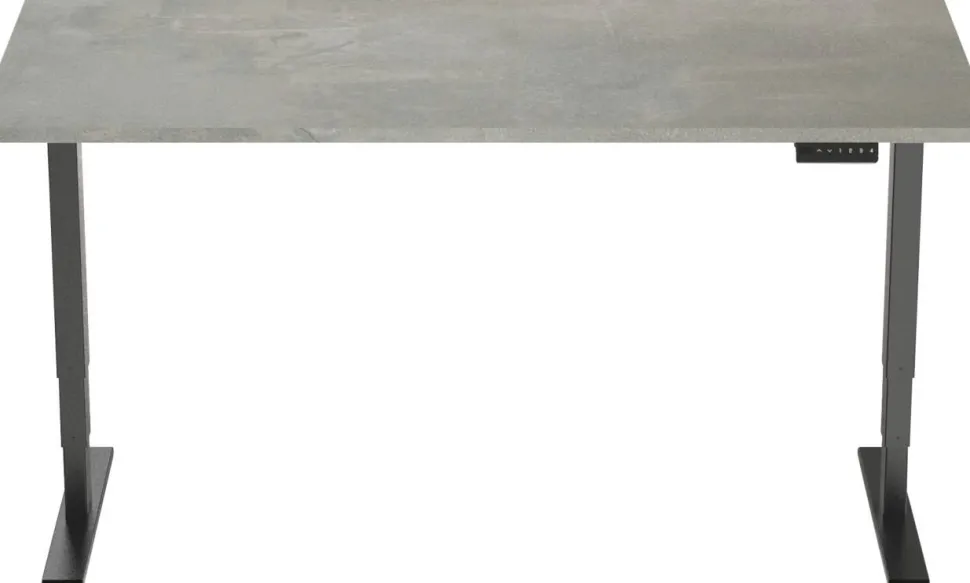 euroseats Economy Zit-sta-bureau Rechthoekig Oxyd Beton T-Voet 1.400 (B) x 800 (D) x 1.275 (H) mm Metaal