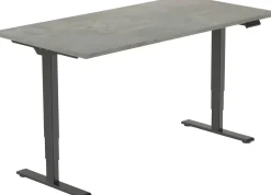 euroseats Economy Zit-sta-bureau Rechthoekig Oxyd Beton T-Voet 1.400 (B) x 800 (D) x 1.275 (H) mm Metaal