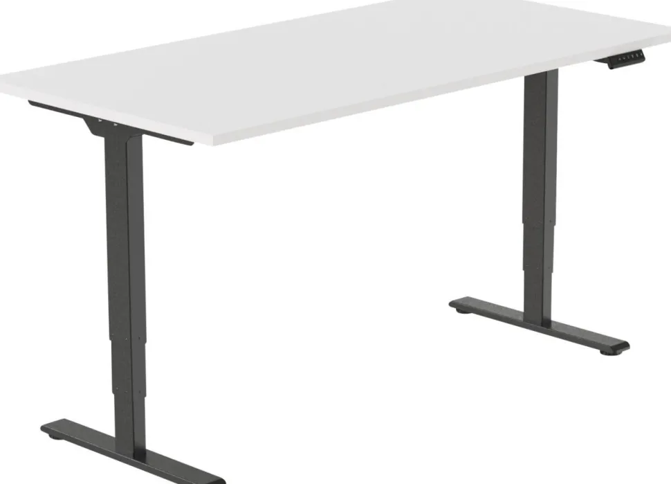 euroseats Economy Zit-sta-bureau Rechthoekig T-Voet 1.600 (B) x 800 (D) x 1.275 (H) mm Metaal