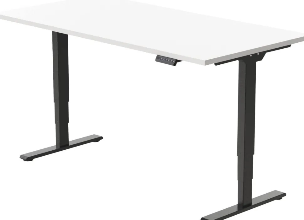 euroseats Economy Zit-sta-bureau Rechthoekig T-Voet 1.600 (B) x 800 (D) x 1.275 (H) mm Metaal