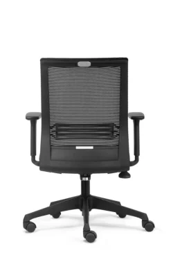 euroseats Evora Bureaustoel Basis mechanisme Stof In hoogte verstelbare armleuning In hoogte verstelbare zitting Zwart 80 kg 660 x 690 x 1.060 mm