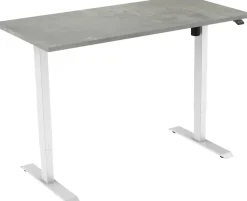 euroseats 1-Motor Zit-sta-bureau Rechthoekig Oxyd Beton T-Voet 1.200 (B) x 800 (D) x 1.235 (H) mm Metaal