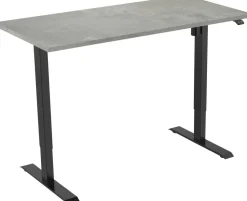 euroseats 1-Motor Zit-sta-bureau Rechthoekig Oxyd Beton T-Voet 1.600 (B) x 800 (D) x 1.235 (H) mm Metaal
