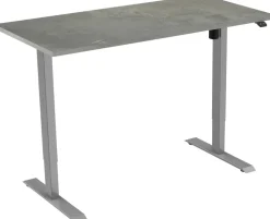 euroseats 1-Motor Zit-sta-bureau Rechthoekig Oxyd Beton T-Voet 1.600 (B) x 800 (D) x 1.235 (H) mm Metaal