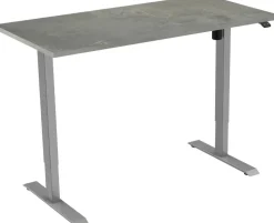 euroseats 1-Motor Zit-sta-bureau Rechthoekig Oxyd Beton T-Voet 1.200 (B) x 800 (D) x 1.235 (H) mm Metaal