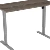 euroseats 1-Motor Zit-sta-bureau Rechthoekig Logan Eiken T-Voet 1.400 (B) x 800 (D) x 1.235 (H) mm Metaal