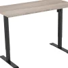 euroseats 1-Motor Zit-sta-bureau Rechthoekig Robson Eiken T-Voet 1.200 (B) x 800 (D) x 1.235 (H) mm Metaal