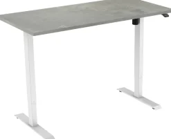 euroseats 1-Motor Zit-sta-bureau Rechthoekig Oxyd Beton T-Voet 1.600 (B) x 800 (D) x 1.235 (H) mm Metaal