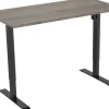 euroseats 1-Motor Zit-sta-bureau Rechthoekig Logan Eiken T-Voet 1.400 (B) x 800 (D) x 1.235 (H) mm Metaal